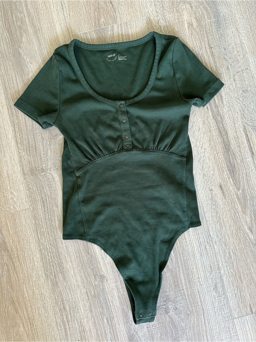 Aerie Dark Green One-Piece Bodysuit